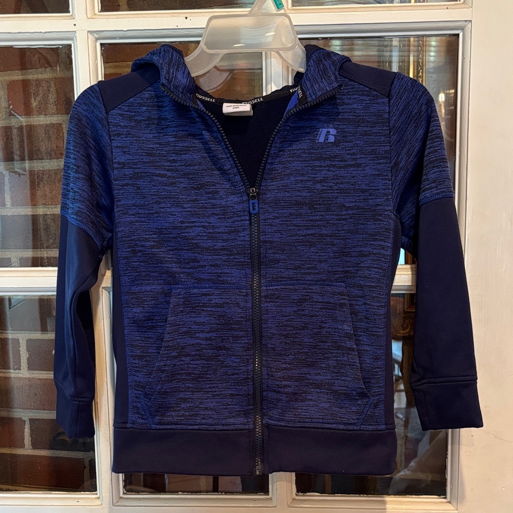 Russell Athletic Kids Blue Full-Zip Hoodie